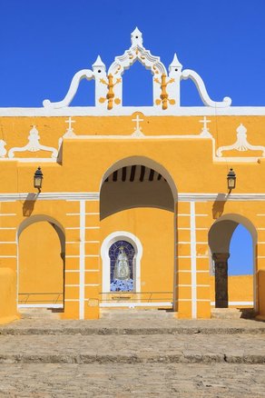 Izamal Yucatan Mexico Atrium of Franciscan Convent San Antonio Yellow City is amazing to explore, guide and tips